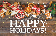 Vibrant "Happy Holidays" banner to spread joy and warm season's greetings in the workplace.