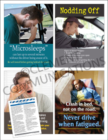 Driving Safety Focus Pack 4: Fatigued Driving safety posters and meeting guide set by Clement