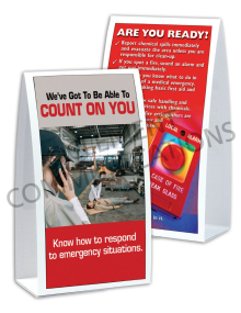 Emergency Preparedness – Count On You – Table-top Tent Cards