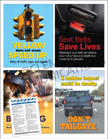 Driving Safety Focus Pack 1: General Driving safety posters and meeting guide set by Clement