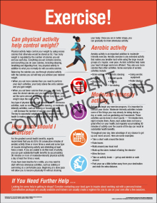 Health and Wellness Exercise Poster for workplace physical activity and weight control.