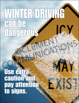 Driving Weather Signs Winter Hazards - Driving Signs - Poster