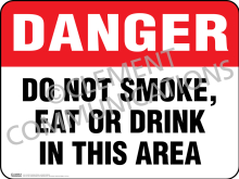 DANGER-No Smoking or Eating