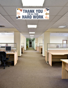 Thank You Corrugated Ceiling Sign