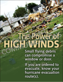The Power Of High Winds Hurricane Evacuation Poster