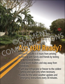 Are You Ready Hurricane Emergency Preparedness Poster