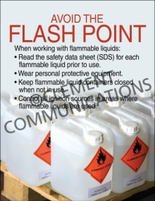 Avoid the Flash Point Flammable Liquids SDS Poster