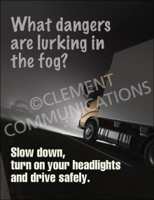Driving Safely In The Fog Traffic Safety Poster