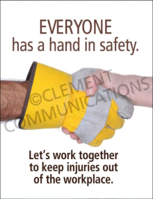 Inspire safe habits with the Everyone Has a Hand in Safety Poster. A 17" x 22" high-impact visual safety reminder designed to drive personal team accountability.