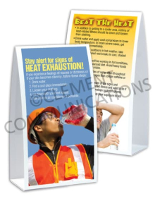 Heat Exhaustion Signs Table-Top Tent Cards