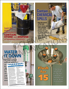 Chemical HazCom Focus Pack 1: General HazCom safety posters and meeting guide set by Clement