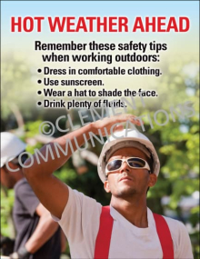 Hot Weather Ahead Outdoor Safety Tips Poster