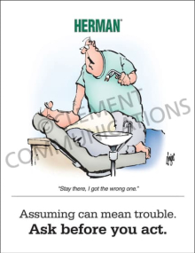 Ask Before You Act Workplace Communication Poster