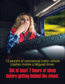 Fatigued Driving Commercial Fleet Safety Poster