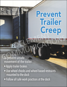 Prevent Vehicle Creep Dock Safety Poster