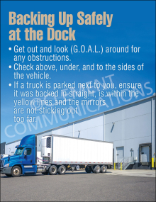 Backing Up Safely at the Dock Poster