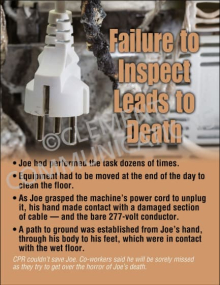 Electrical Inspection Tragedy Warning Safety Poster