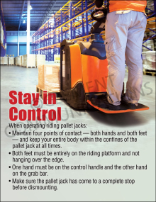 Stay in Control on an Electric Pallet Jack Poster