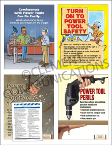 Tool Safety Focus Pack 2: Power Tools safety posters and meeting guide set by Clement