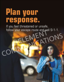 Plan Your Response Workplace Security Escape Route Poster