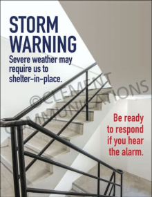 Storm Warning Severe Weather Shelter In Place Poster