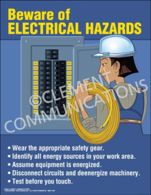 Beware of Electrical Hazards Safety Poster
