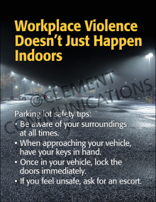 Workplace Violence: Parking Lot Safety - Poster