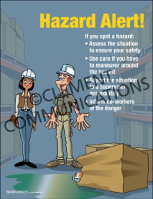Hazard Alert Assess Maneuver & Report Safety Poster