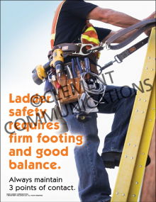 Ladder Safety Requires Poster