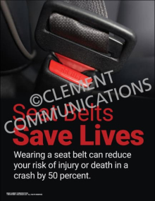 Seat Belts Save Lives Safety Poster