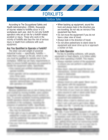 Forklifts - Operators