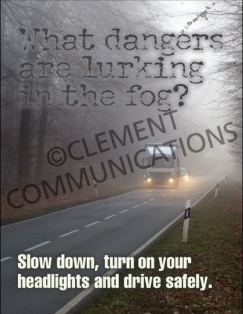 What Dangers Are Lurking In The Fog Safety Poster