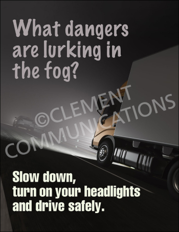 Driving Safely In The Fog Traffic Safety Poster