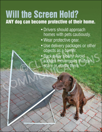 Will the Screen Hold? Pet Safety Poster