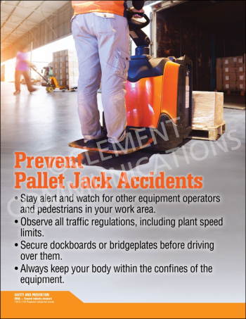 Prevent Pallet Jack Accidents Poster