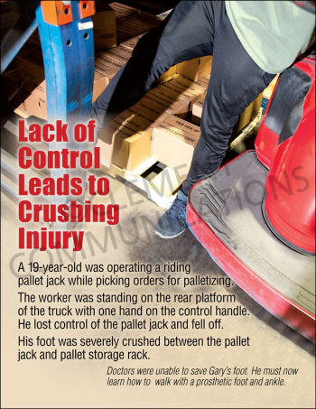 Lack of Control Leads to Crushing Injury Poster
