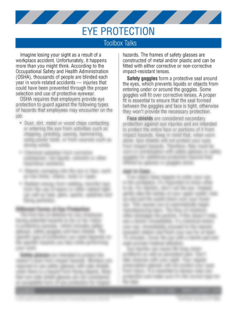 PPE - Eye Protection