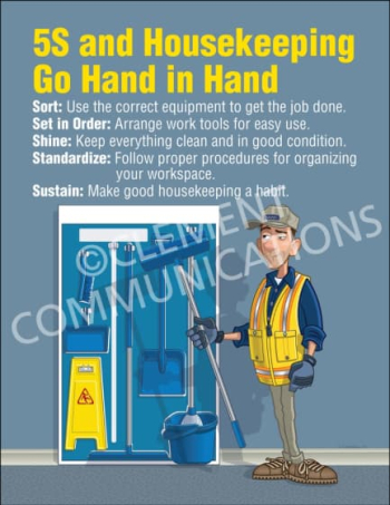 5S and Housekeeping Go Hand in Hand Safety Poster