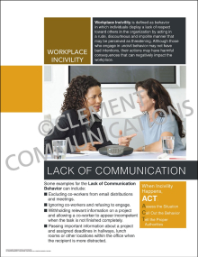 Workplace Incivility - Lack of Communication Poster