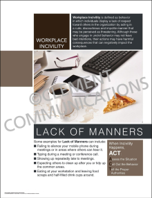 Workplace Incivility - Lack of Manners Poster
