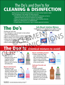 The Do’s and Don’ts for CLEANING & DISINFECTION Infographic Poster