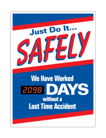 Motivational Safety Scoreboards - Just Do It Safely