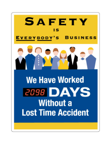 Motivational Safety Scoreboards - Safety Is Everybody's Business