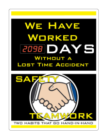 Motivational Safety Scoreboards - Safety Teamwork