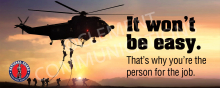 It Won't Be Easy - Military Banner