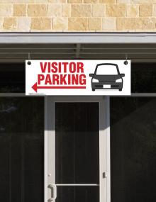 Visitor Parking Corrugated Ceiling Sign