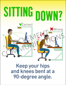 Ergonomics - Sitting Down Poster