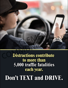 Distractions Contribute To Traffic Fatalities Poster
