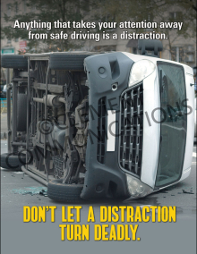 Don't Let A Distraction Turn Deadly Poster