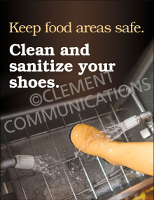 Clean and Sanitize Shoes Poster